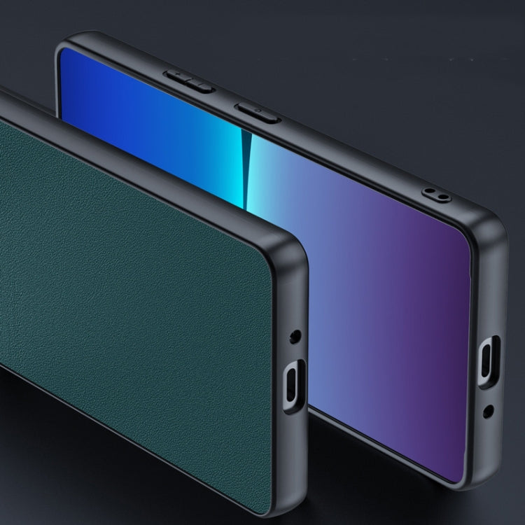 For Sony Xperia 10  VI Ultra-thin Plain Skin Leather Phone Case