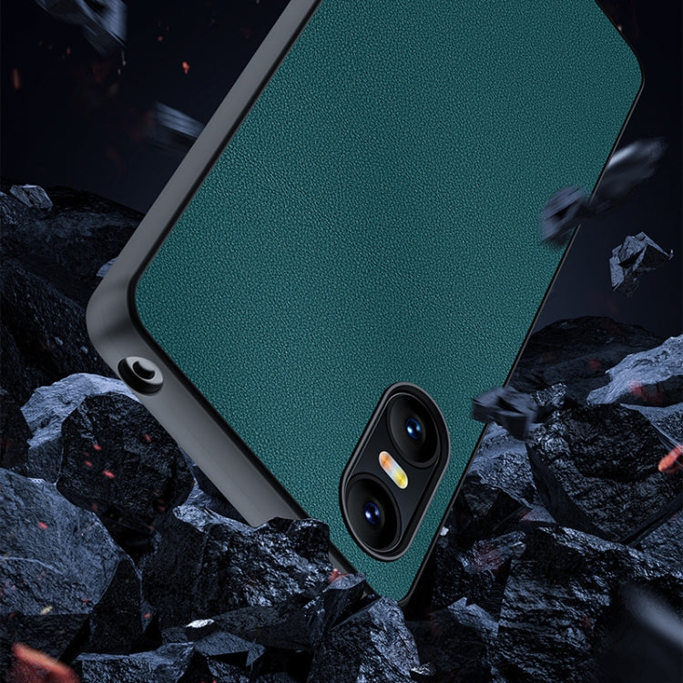 For Sony Xperia 10  VI Ultra-thin Plain Skin Leather Phone Case
