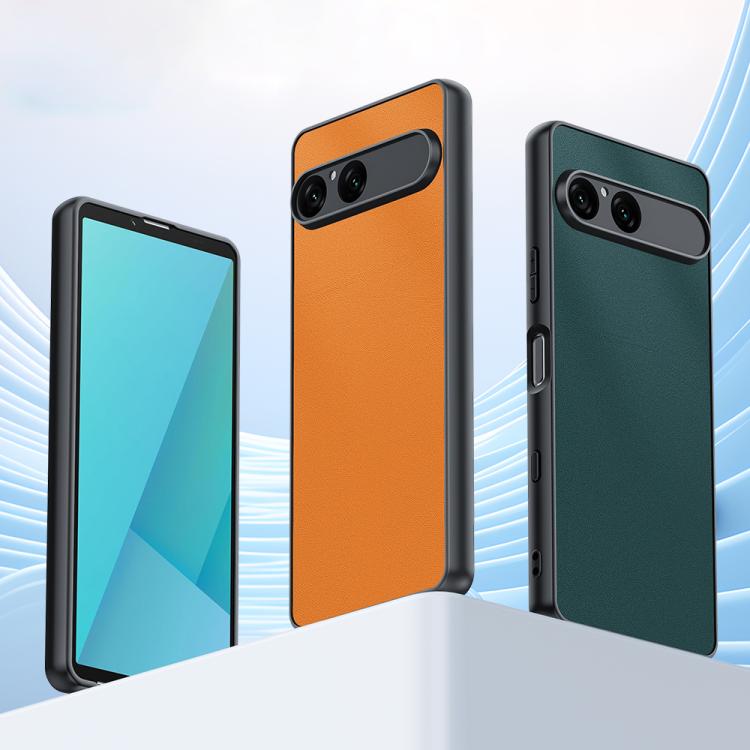 For Sony Xperia 10 VII Ultra-thin Plain Skin Leather Phone Case