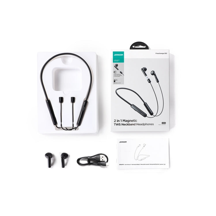 JOYROOM JR-DS1 Magnetic True Wireless Neckband Earphone(Black)
