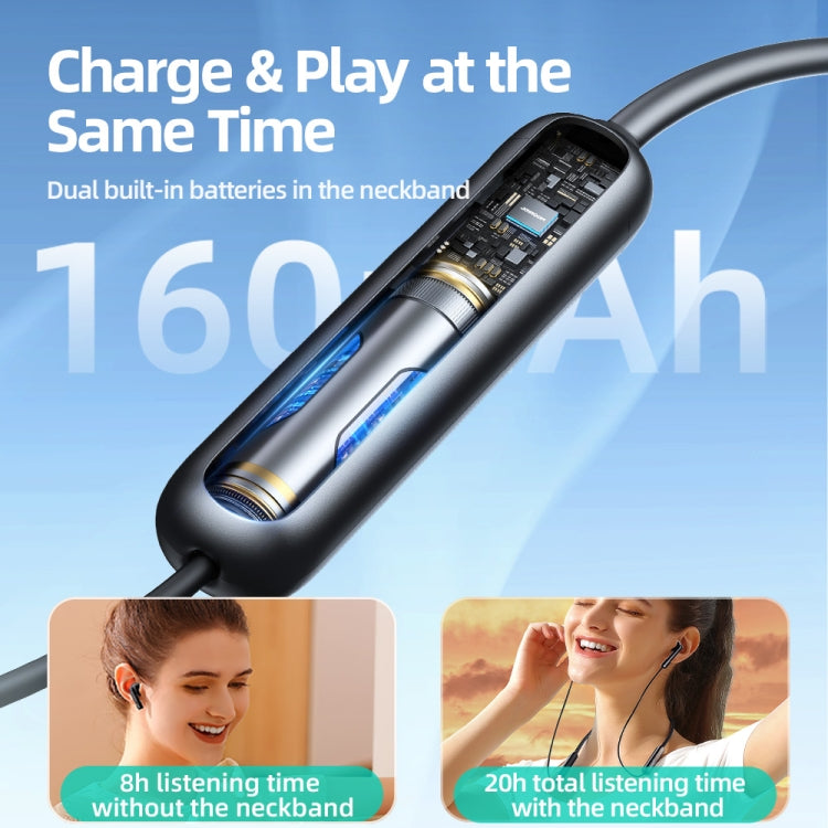 JOYROOM JR-DS1 Magnetic True Wireless Neckband Earphone(Black)