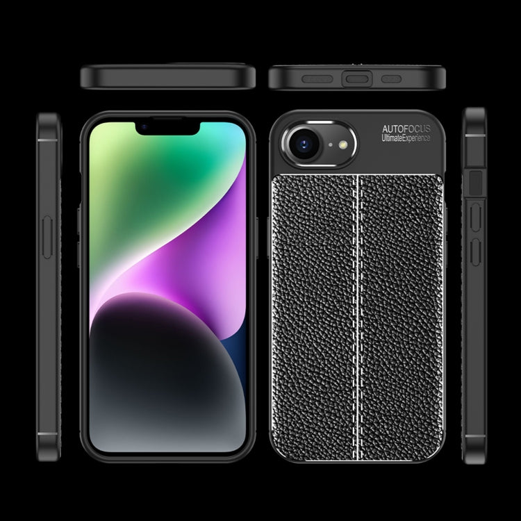For iPhone 16e / 17e Litchi Texture Shockproof TPU Phone Case