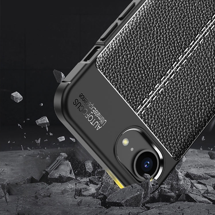 For iPhone 16e / 17e Litchi Texture Shockproof TPU Phone Case