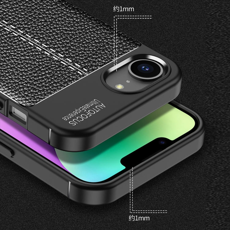 For iPhone 16e / 17e Litchi Texture Shockproof TPU Phone Case
