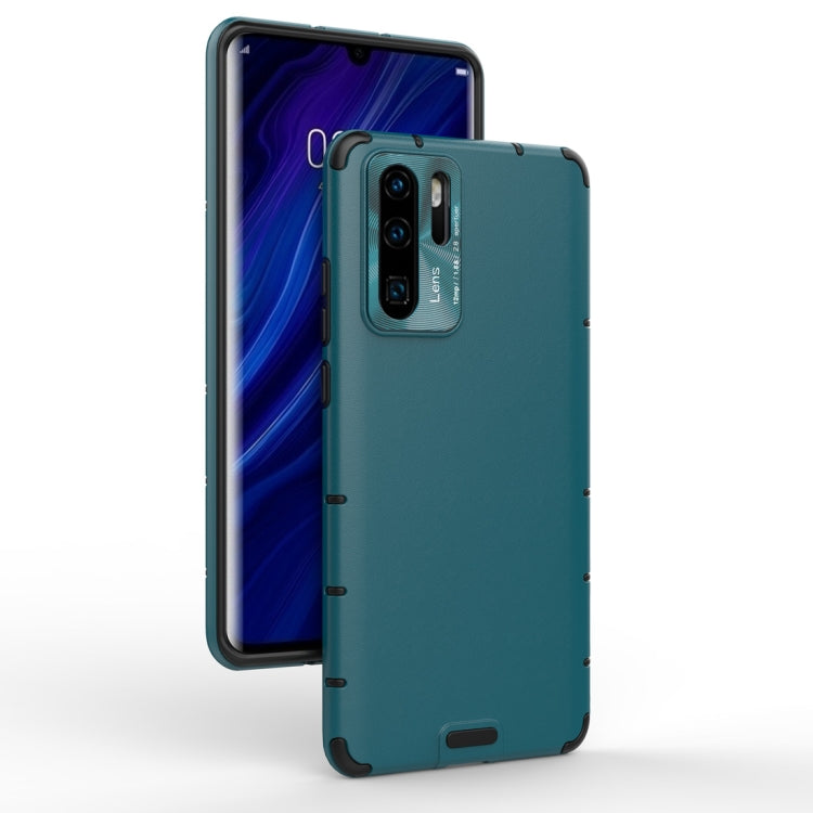 For Huawei P30 Pro Shockproof Grain Leather PC + TPU Case