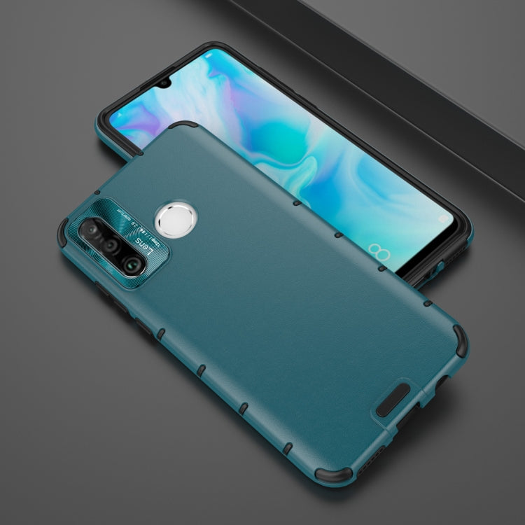 For Huawei P30 lite Shockproof Grain Leather PC + TPU Case