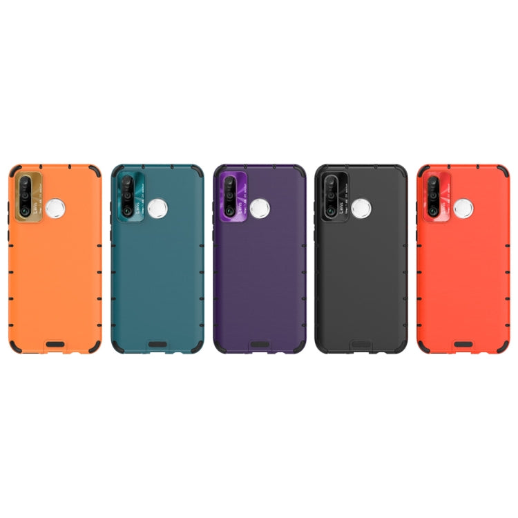 For Huawei P30 lite Shockproof Grain Leather PC + TPU Case