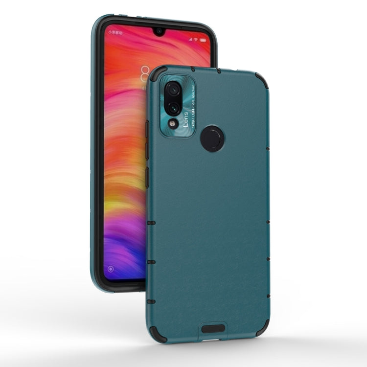 For Xiaomi Redmi Note 7 Shockproof Grain Leather PC + TPU Case