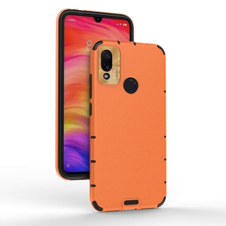 For Xiaomi Redmi Note 7 Shockproof Grain Leather PC + TPU Case