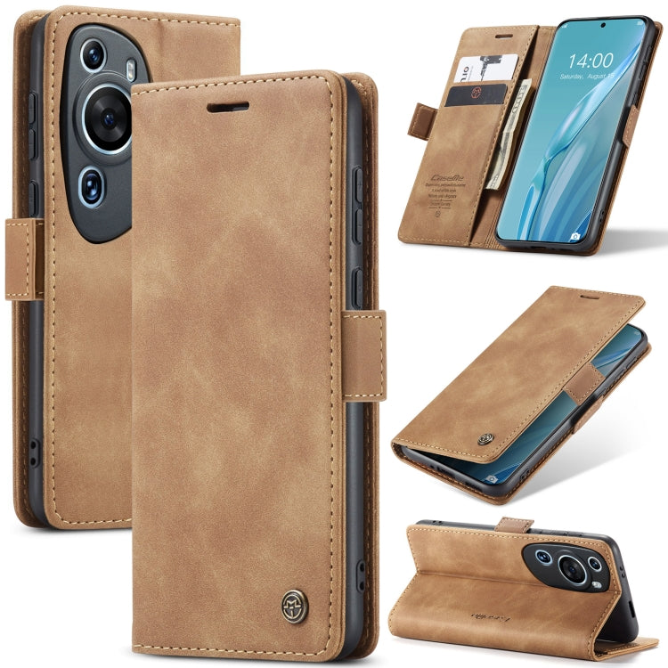 For Huawei P60 Art CaseMe 013 Multifunctional Horizontal Flip Leather Phone Case
