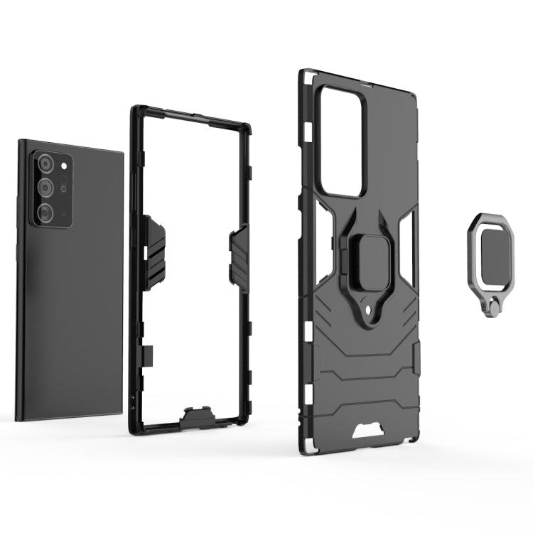 For Samsung Galaxy Note20 Ultra PC + TPU Anti-fall Protective Case with Ring Holder