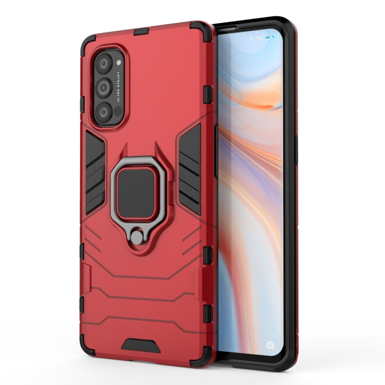 For OPPO Reno4 Pro PC + TPU Anti-fall Protective Case with Ring Holder