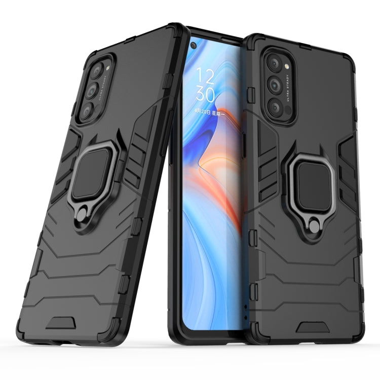 For OPPO Reno4 Pro PC + TPU Anti-fall Protective Case with Ring Holder
