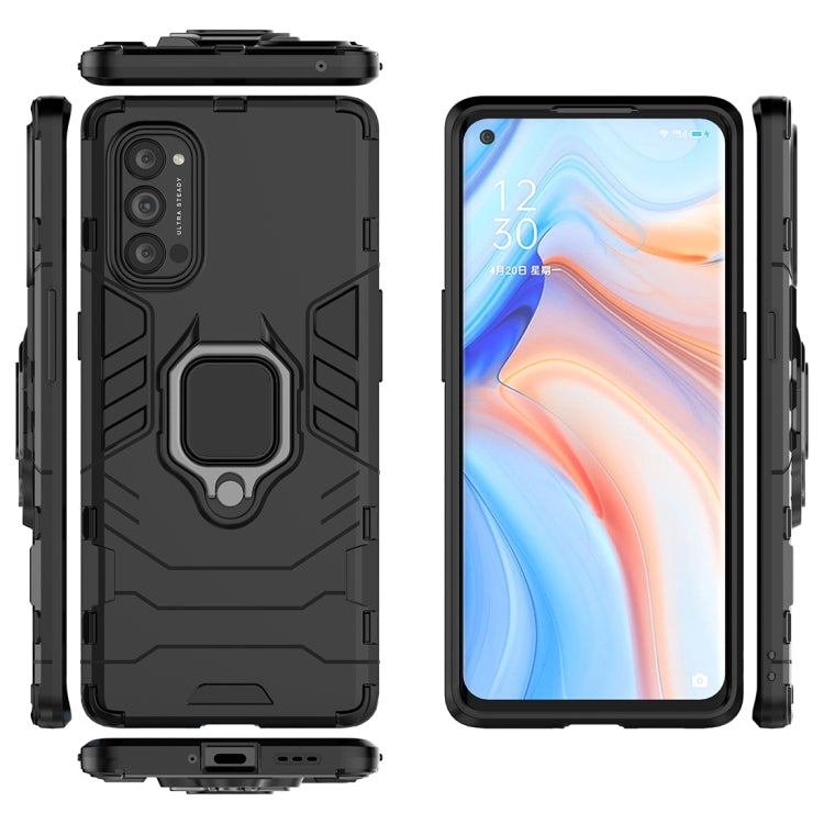 For OPPO Reno4 Pro PC + TPU Anti-fall Protective Case with Ring Holder