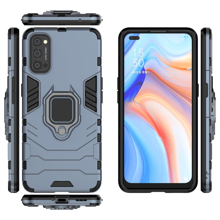 For OPPO Reno4 PC + TPU Anti-fall Protective Case with Ring Holder