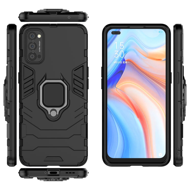 For OPPO Reno4 PC + TPU Anti-fall Protective Case with Ring Holder