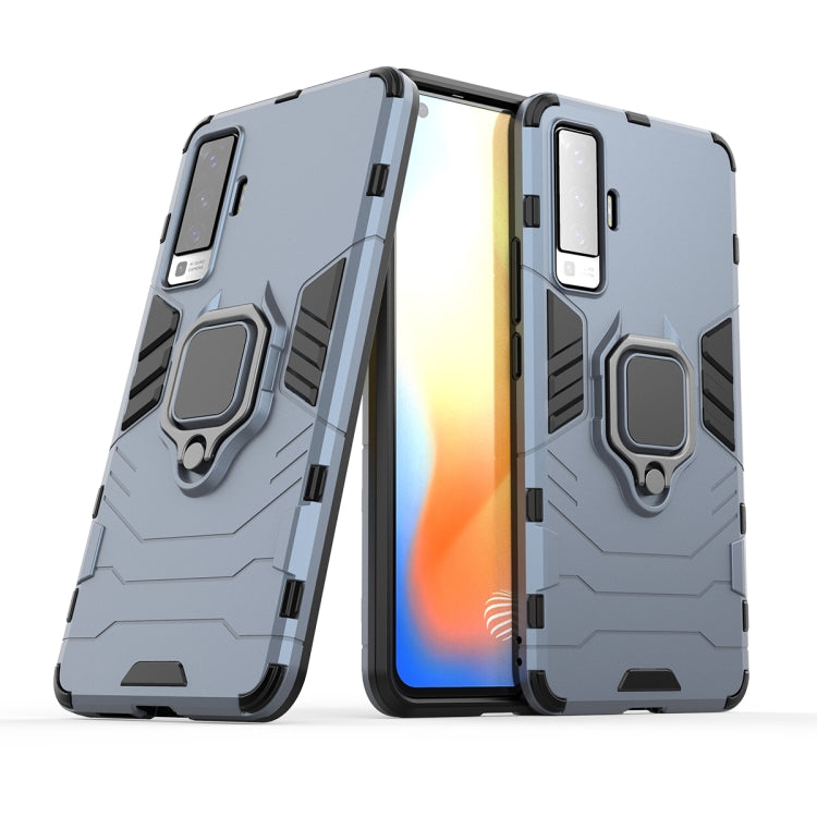 For vivo X50 PC + TPU Anti-fall Protective Case with Ring Holder