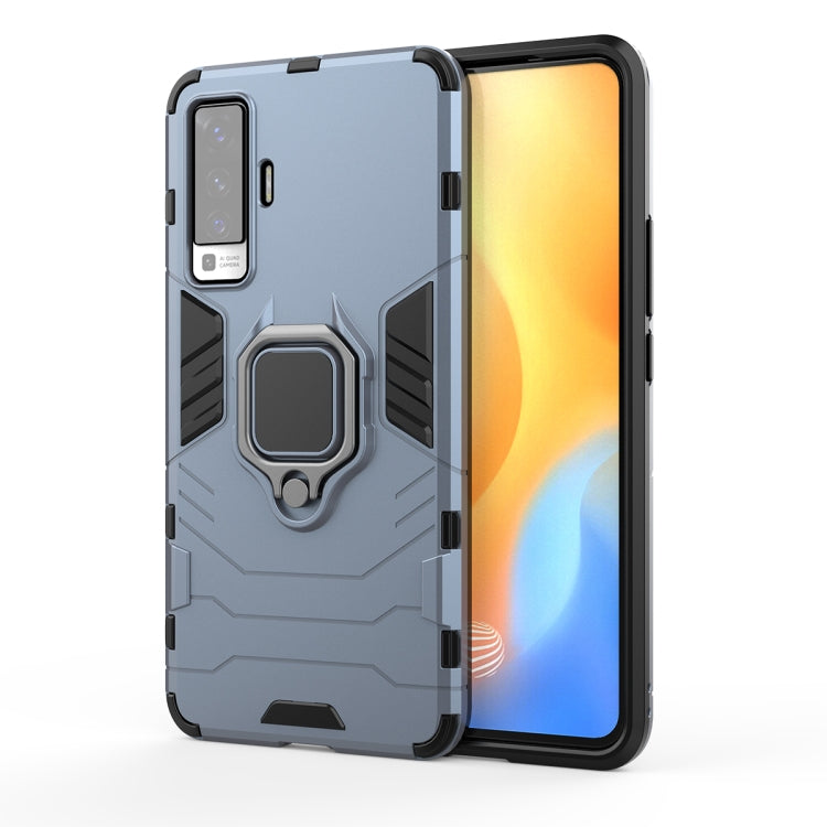 For vivo X50 PC + TPU Anti-fall Protective Case with Ring Holder