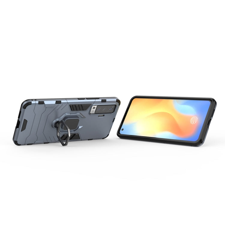 For vivo X50 PC + TPU Anti-fall Protective Case with Ring Holder