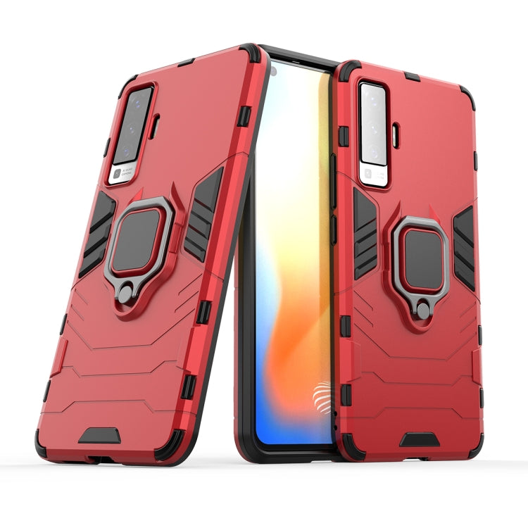 For vivo X50 PC + TPU Anti-fall Protective Case with Ring Holder