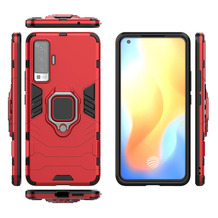 For vivo X50 PC + TPU Anti-fall Protective Case with Ring Holder