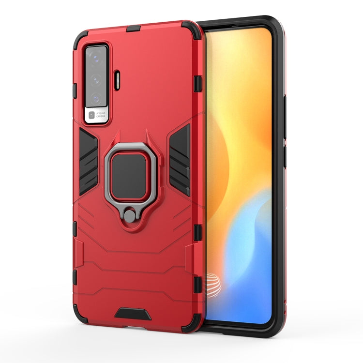 For vivo X50 PC + TPU Anti-fall Protective Case with Ring Holder
