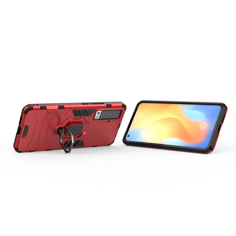 For vivo X50 PC + TPU Anti-fall Protective Case with Ring Holder