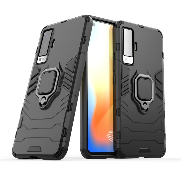 For vivo X50 PC + TPU Anti-fall Protective Case with Ring Holder