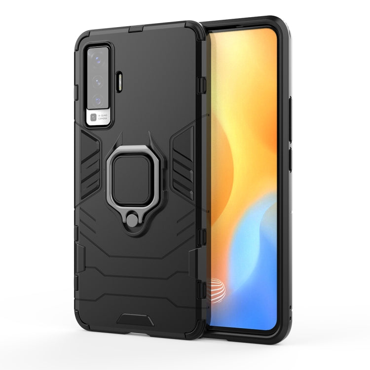 For vivo X50 PC + TPU Anti-fall Protective Case with Ring Holder