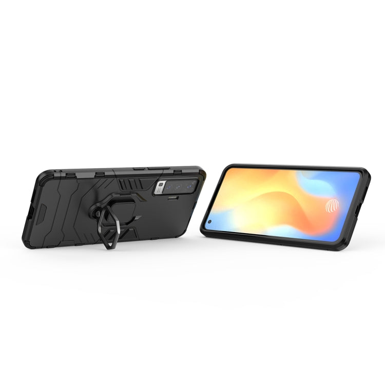 For vivo X50 PC + TPU Anti-fall Protective Case with Ring Holder