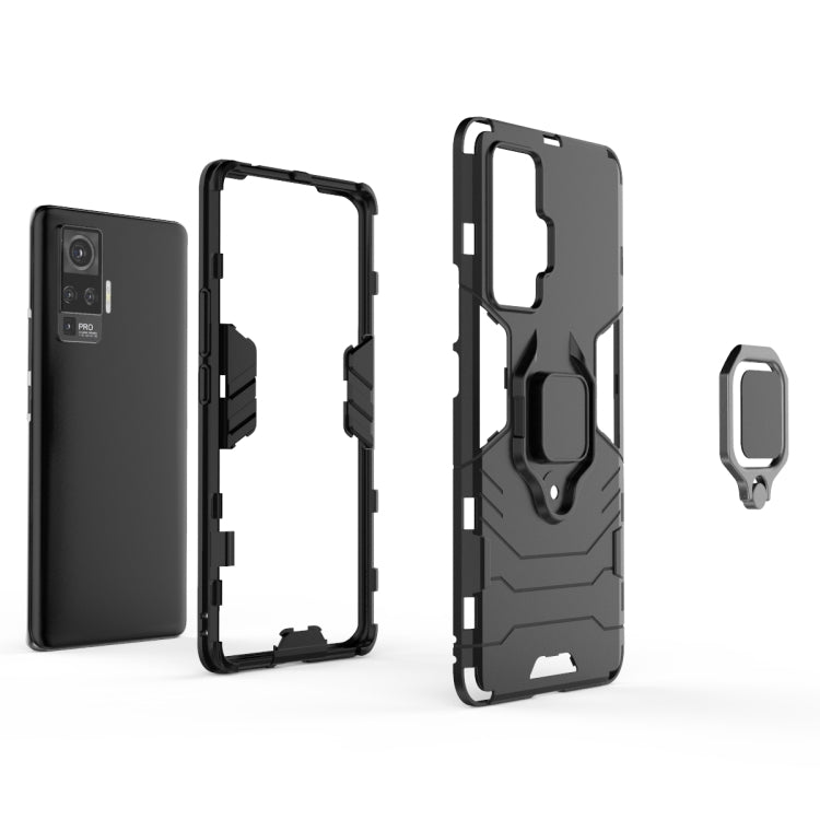For vivo X50 Pro PC + TPU Anti-fall Protective Case with Ring Holder
