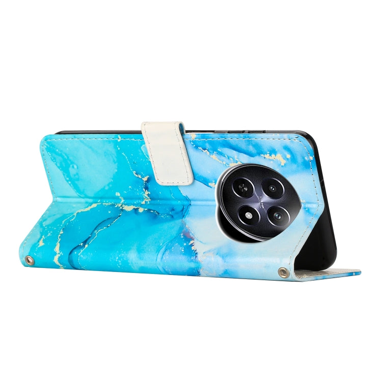 For Realme 12 5G / 13 5G Global Painted Marble Pattern Leather Phone Case