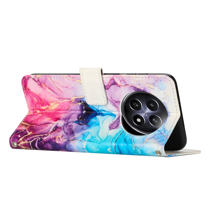 For Realme 12 5G / 13 5G Global Painted Marble Pattern Leather Phone Case