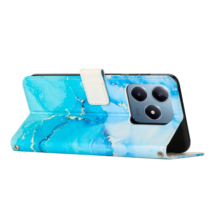 For Realme C63 / C61 / Note 60 Painted Marble Pattern Leather Phone Case