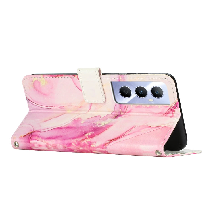 For Realme C65 4G Global Painted Marble Pattern Leather Phone Case