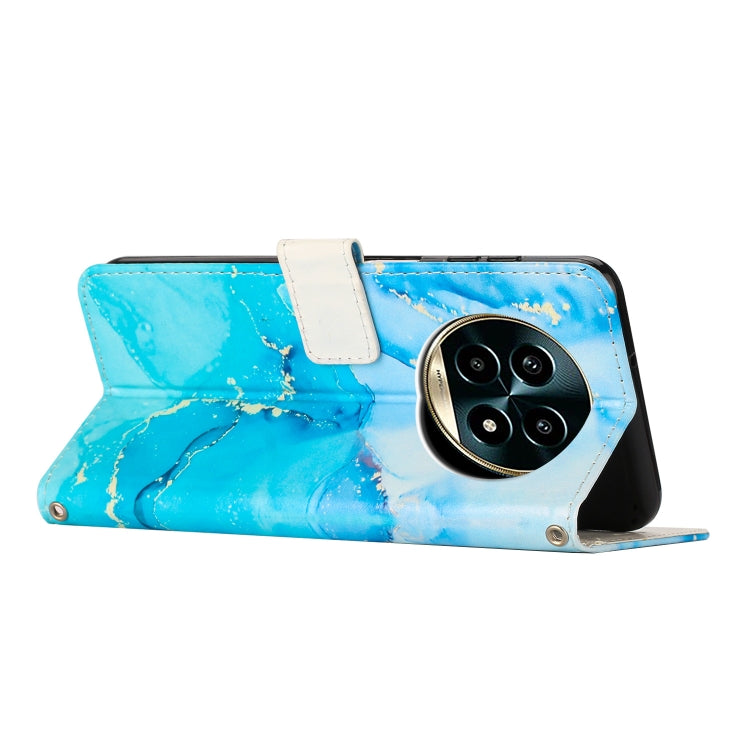 For Realme 13 Pro 5G Global / 13 Pro+ 5G Painted Marble Pattern Leather Phone Case