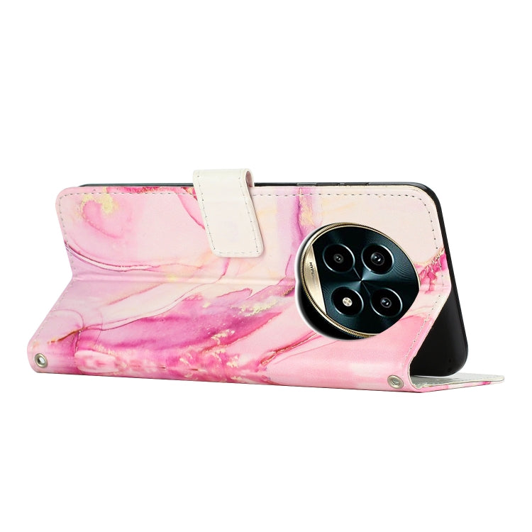 For Realme 13 Pro 5G Global / 13 Pro+ 5G Painted Marble Pattern Leather Phone Case