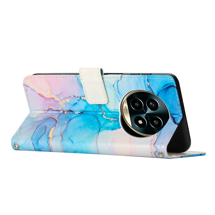 For Realme 13 Pro 5G Global / 13 Pro+ 5G Painted Marble Pattern Leather Phone Case