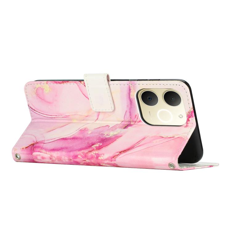 For Realme Narzo 80 Lite 4G Painted Marble Pattern Leather Phone Case