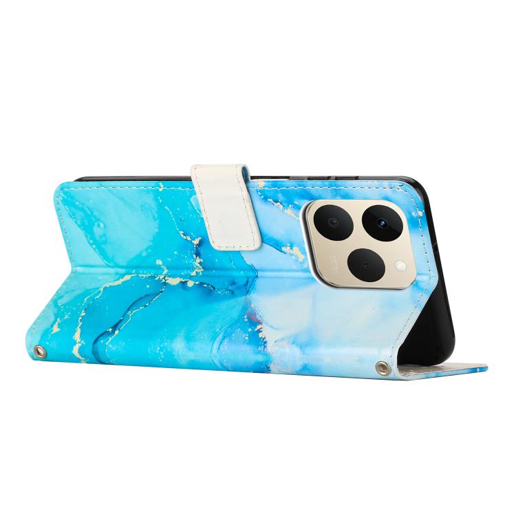 For Realme 15T 5G Painted Marble Pattern Leather Phone Case