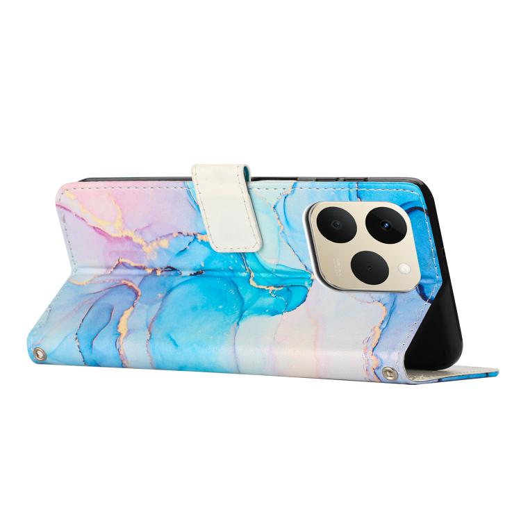 For Realme 15T 5G Painted Marble Pattern Leather Phone Case
