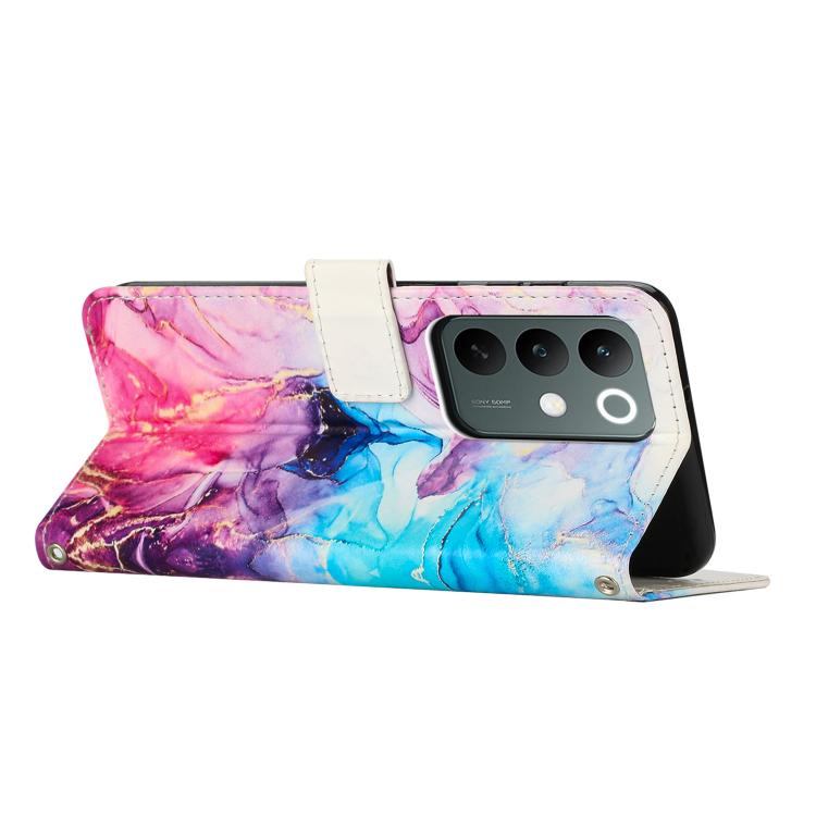 For Realme C85 Pro 4G Painted Marble Pattern Leather Phone Case