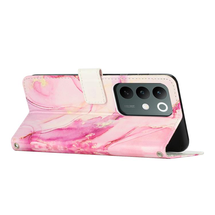 For Realme C85 Pro 4G Painted Marble Pattern Leather Phone Case