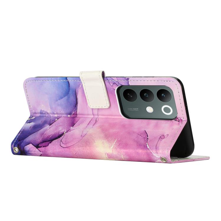 For Realme C85 Pro 4G Painted Marble Pattern Leather Phone Case