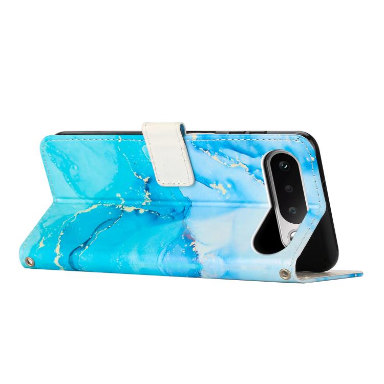 For Realme 16 5G Painted Marble Pattern Leather Phone Case