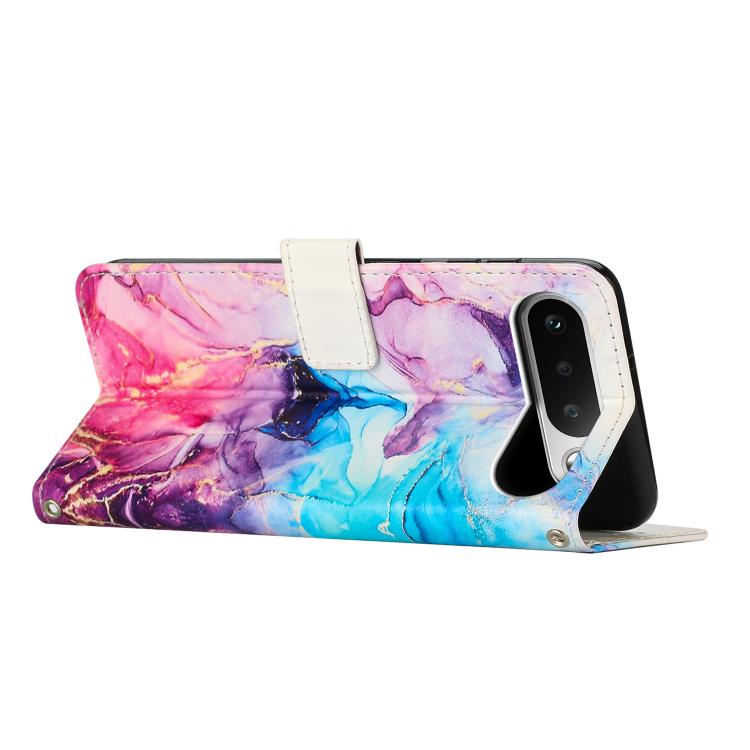For Realme 16 5G Painted Marble Pattern Leather Phone Case