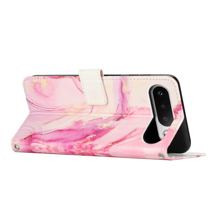 For Realme 16 5G Painted Marble Pattern Leather Phone Case
