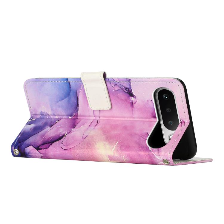 For Realme 16 5G Painted Marble Pattern Leather Phone Case