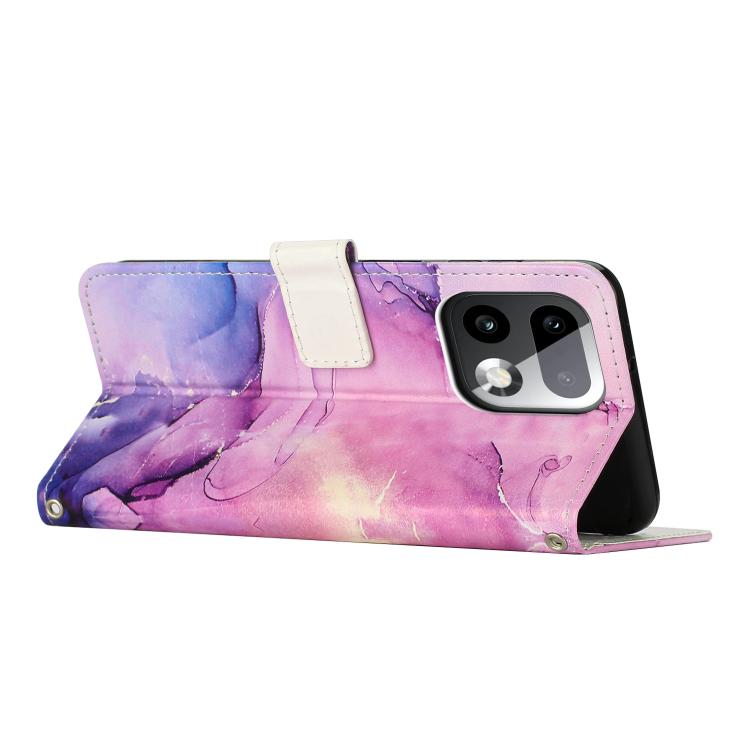 For Realme 16 Pro+ 5G Painted Marble Pattern Leather Phone Case