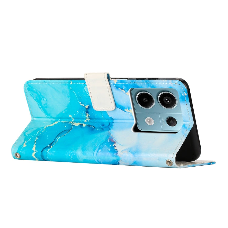 For Redmi Note 13 Pro 5G Painted Marble Pattern Leather Phone Case